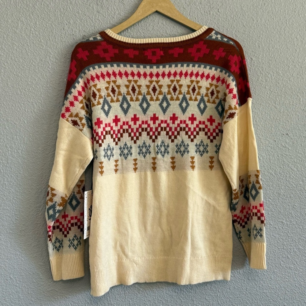 Savanna Jane Aztec Button Sweater Size Small NWT - Picture 4 of 5